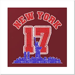New York Vintage Varsity 17 Posters and Art